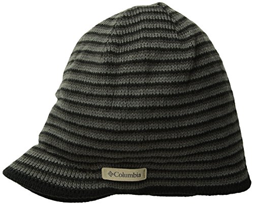 Columbia North Peak - Gorro de Visera, Beanie, Unisex, Color Negro y Gris, tamaño Talla única - Columbia