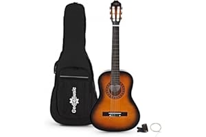 Gear4music Classical Guitar 3/4 Size with Nylon Strings Age 8-12