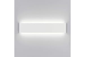Yafido Applique da Parete Interno Moderno 40CM Bianco LED Lampada da Parete 14W Bianca Fredda Lampada Muro Perfetto per Camera da Letto Soggiorno Corridoio Bagno Scale