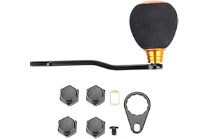 KEENSO Fishing Reel Handle, Durable Metal Fishing Reel Handle Fishing Reel Handle EVA Knob With Fittings Replacement Parts for Low-profile Reel