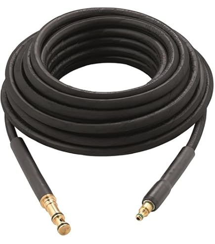 Tuyau Haute Pression 200 Bar, 10 M - Compatible Nilfisk, Stihl RE, Husqvarna - Raccord 1/2 Filetage, Tresse Nylon - 9