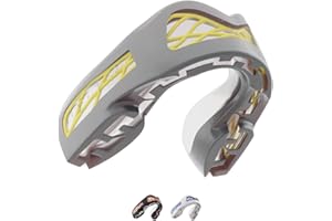 SafeJawz Nitro Protège-dents pour adultes et enfants avec étui pour boxe, basketball, lacrosse, football, MMA, arts martiaux, hockey et tous les sports de contact (Gris)