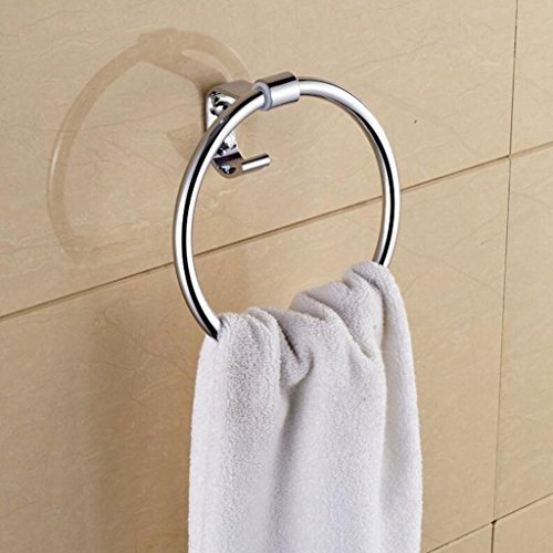 Preisvergleich Produktbild Aoligei Edelstahl Handtuchring Toilette Handtuchhalter mit Haken Bad Handtuchhalter 15cm