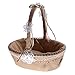 Produktbild Burlap Jute Hochzeit Korb Blumenkorb Streukörbchen Oval für Blumenkind - Bronze, 27cm