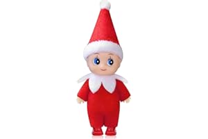 YAJIMAOY Mini Elfo Natale Pupazzo, Bambola Elfo di Natale Piccolo, Natalizio Elfi Bambole, Elfi Natalizi, Decorazioni Natalizie Regalo di Natalizio Capodanno Calza Stuffers (Rosso)