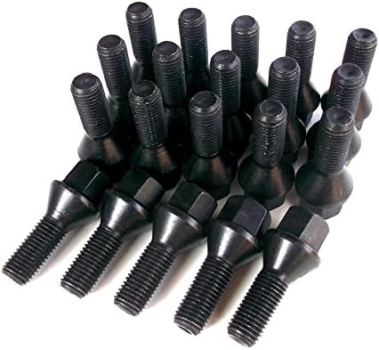 Set of 20 Black Replacement Wheel Bolts with Tapered Seat (WNB4004x20)