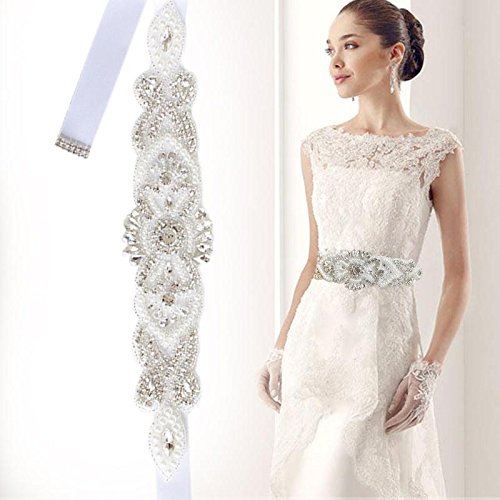 attachmenttou Bridal Wedding Party Dress Accessories Waist Belt Access Rhinestone Girdle Decor