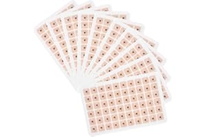 JINBAETAD 600 Counts Acupuncture Vaccaria Ear Seeds Disposable Ear Press Seeds Acupuncture Vaccaria Massage Bean Ear Press Patch Use for Ear(10 Sheets)