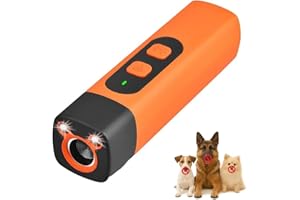 FYKTIK Bark Shield for Dogs, Dog Barking Deterrent Devices with LED Flashlight & HD Display, Anti Barking Device for Dogs & Cats, Portable Ultrasonic Dog Repeller for Indoor Outdoor (A)