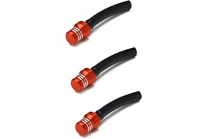 JFG RACING Válvula Tapa Tanque Combustible 3 uds, ventilación Tanque Gasolina Moto, Manguera ventilación Aire Tapa Combustible Transpirable para Pit Dirt Bike ATV Todoterreno-Naranja