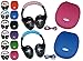Two Wireless 2 Channel Fold Flat Infrared Rear Entertainment System DVD Player IR Headphones For In Car Listening With Case and 3.5mm Auxiliary Cord RS.9104.00