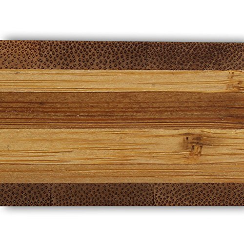 Schneidbrett – Küchenbrett – Tranchierbrett – Schneidebrett Bambus dick 37x37cm - 2