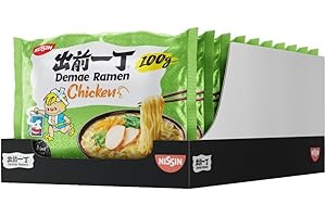 NISSIN Ramen Chicken Flavoured Instant Noodles, 100g (Pack of 10)
