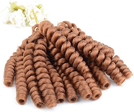 5Packs Deal !!! Kenzie Curl Short Curly Crop Crochet Braids Tapered Hair Each Box 100grams 20strands Curled Spirals 20inch (#30)