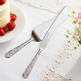 Mocessory Cake Cutter Set with Knife and Server | Utensils for Weddings, Birthdays, Anniversaries, Engagements Parties