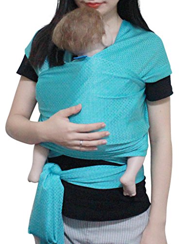 Vlokup Fulares Portabebé Portabebé Algodón eslinga de agua Secado rápido Bluishgreen