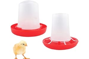 GENERIC Set di mangiatoia per pulcini, mangiatoia e abbeveratoio per pulcini, 10,2 x 9,2 cm, materiali robusti, facile da pulire e riempire, attrezzatura per l'alimentazione del pollame per cortile, interni