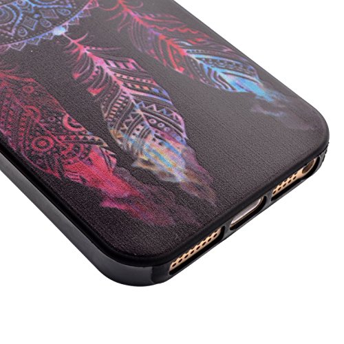 Aomoli Funda para iPhone 5S SE Carcasa Serie Negra TPU Funda Silicone Protectora Carcasa Flexible Ligero Funda Ultra Delgado Caja Anti Rasgu  os A prueba de polvo Casco Anti Choque para iPhone 5S SE Case Atrapasue  os