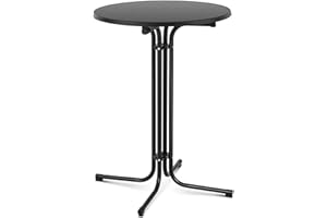 Royal Catering RC-BIS80FB Stehtisch rund klappbar Ø 80 cm schwarz 110 cm hoch Bistrotisch Gastronomie