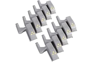 Bisagra LED Sensor Light, Fydun 10Pcs Blanco cálido/frío Armario universal Armario Armario Armario LED Bisagra Luz Home Kitchen Night Lights Fácil de instalar(Luz blanca)