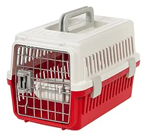 IRIS USA, Inc. Extra Small Deluxe Pet Travel Carrier, Red, 18-Inch (302008)