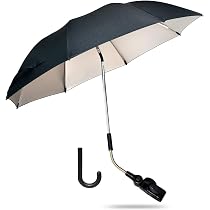 Parasol Universel Poussette 72 Cm - Protection UV50+ Avec Poignée - Noir
