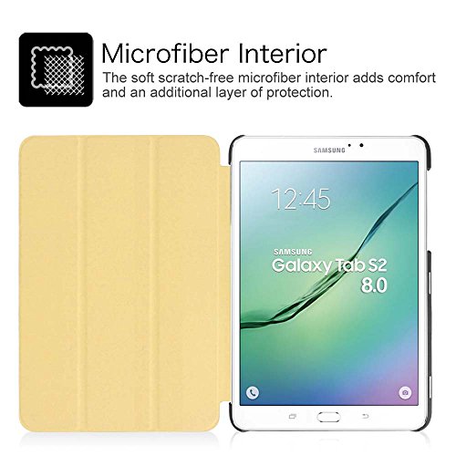 Fintie Samsung Galaxy Tab S2 8.0 Hülle Case – Ultra Schlank Superleicht Ständer Smart Shell Cover Schutzhülle Tasche mit Auto Schlaf / Wach Funktion für Samsung Galaxy Tab S2 8.0 T710 / T715 / T719 (8 Zoll) Tablet-PC, Schwarz - 6