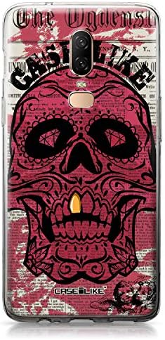 CASEiLike OnePlus 6 case, Art of Skull 2523 Pattern TPU Case Bumper Snap-on Back Cover for OnePlus 6
