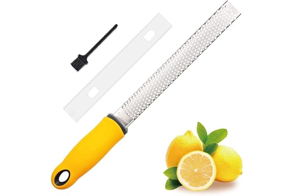 WesKimed Râpe à fromage, râpe à citron, râpe de cuisine, râpe en acier inoxydable, idéale pour fromage, parmesan, chocolat, légumes et fruits