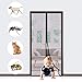 Produktbild Fliegengitter Balkontür, Insektenschutz Magnet Fliegenvorhang, Full Frame Klettverschluss, Fliegengitter Magnetvorhang für Türen, für Flure/Türen - Schwarz 95x230cm(37x90inch)