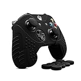 CHIN FAI fr Xbox One/Xbox One S/Xbox One X Controller Hlle, Anti-Rutsch Silikon Skin Cover Case Microsoft Controller mit 8 x Thumb Stick Grip Caps (Schwarz) - 