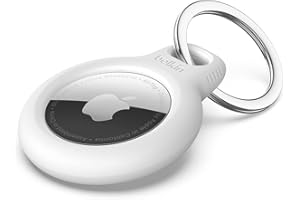 Belkin Anneau de protection avec attache en métal (protection pour AirTag, accessoire résistant aux rayures, blanc)