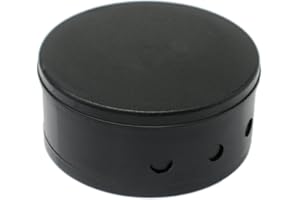 Christoph Palme Leuchten Verteilerdose ø 70x31mm Schwarz Kunststoff I Abzweigdose Aufputz für Stromkabel I Abzweig-Baldachin für Wand- u. Deckenanschluss