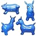 JJOnlineStore - Kids Boys Girls Animal Space Hopper Happy Inflatable Soft Horse Ride on Bouncy Soft Play Toys Bouncing Exercise Game (Blue)
