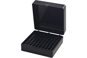 Camlab Plastics RTP/72101-BK Storage Box, 100 Place, Polypropylene, Black
