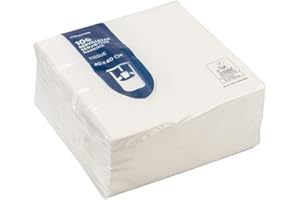 Garcia de Pou Napkins, Paper, White, 40 x 40 cm, 100 pieces