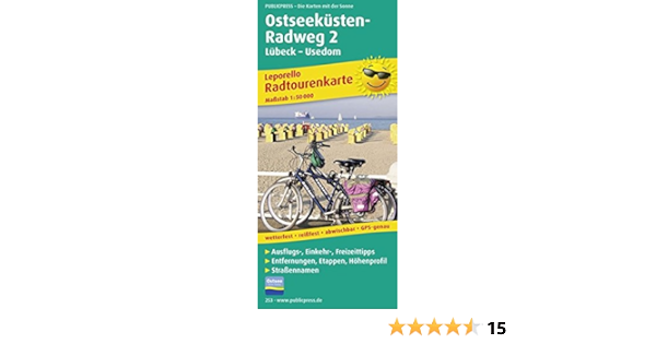Ostseekusten Radweg 2 Lubeck Usedom Leporello Radtourenkarte Mit Ausflugszielen Einkehr Freizeittipps Wetterfest Reissfest Abwischbar Gps Genau 1 50000 Leporello Radtourenkarte Lep Rk Amazon De Geosmile Bucher