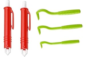 Bessy shop Tick Remover Tool Set,5pcs Tick Remover Tool for Dogs Cats Horses Pets Humans 3 Tick Hooks and 2 Tick Tweezers Effective Tick Removal Tool For The Safe Removal Of Ticks