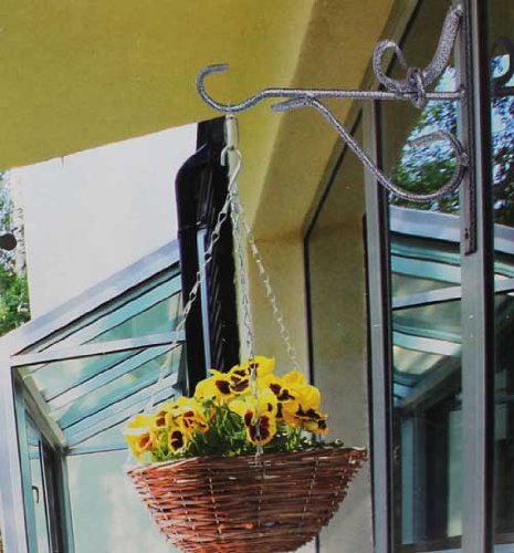 Wandhalter 24 cm, Metall, Wand Pflanzen Ampel Blumen Windspiel Laternen Halter (LHS) - 2