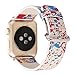 Produktbild Apple Watch Armband, iHee 2017 NUE Graffiti Leather Strap Replacement Band Bracelet Watchband Für Apple Watch 38mm-42mm (38mm, D)