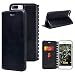 Produktbild VemMore iPhone 7 Plus Hülle iPhone 8 Plus Hülle Handyhülle Schutzhülle Leder PU Wallet Flip Book Case Bumper Lederhülle Ledercase Klapphülle Ultra Slim Dünn mit Kartenfach Standfunktion Klappbar Magnetisch Silikon Tasche Cover - Schwarz
