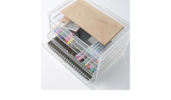 Muji Moma Acrylic Case 5 Drawers White Amazon In Home Kitchen