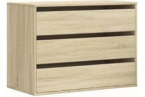 vidaXL Cassettiera Angolare Rovere Sonoma 80x41x58cm Legno Multistrato, Mobile con cassetti, armadietto con cassetti, portaoggetti con cassetti