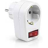 Anahtarlı Topraklı Priz Adapt&ouml;r&uuml; 16A 3680W &ndash; Işıklı Tekli Golyat Priz, Y&uuml;ksek G&uuml;venlikli, TSE & CE Belgeli Enerji Tasarruflu 
