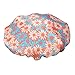 LEADSTAR 2 PCS Women Waterproof Shower Caps, Double Layers Bathing Cap Elastic Band Floral SPA Hat (Pink&Blue)