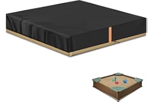 VANSHEIM Copertura Sabbiera 150x150x20cm Telo Copertura Sabbiera Bambini Coperchio Sabbiera per Bambini Copertura Antipolvere Sabbiera Telo per Sabbiera Protezione per Sabbiera Impermeabile Antivento