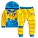 Happy Cherry 2pcs Baby Boy Girl Kids Cartoon Color Matching Top+pants Casual Fashion Sport Pullover Outfit Clothing Size 130 - Yellow