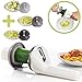 Produktbild MATIVI Premium Spiralschneider für Spiralnudeln, inklusive 3 Klingen, Spülmaschinenfest, Spiralschneider Hand für Gemüsespaghetti, Spiralizer für Zoodles | Rostfrei