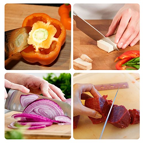 Wetzstein, Tenine Schleifstein Abziehstein für Messer, Körnung Zweiseitiger Messer Schärfer Rutschfestem Silikonhalter (1000/4000) - 7