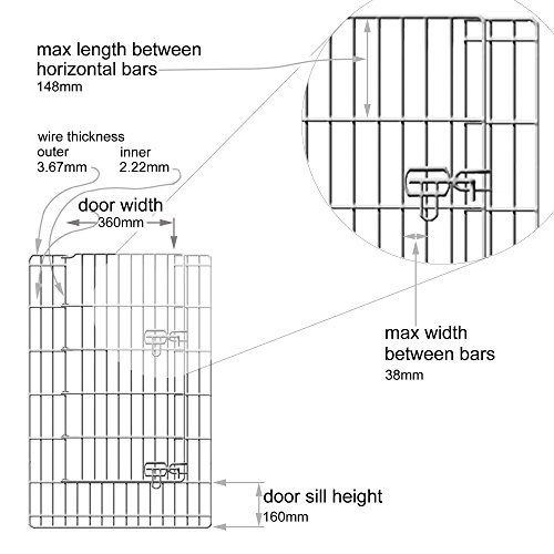 Large-Pet-PlayPen-Dog-Puppy-Cage-Folding-Run-Fence-Garden-Crate-IndoorOutdoor-FREE-Cover-2-Sizes